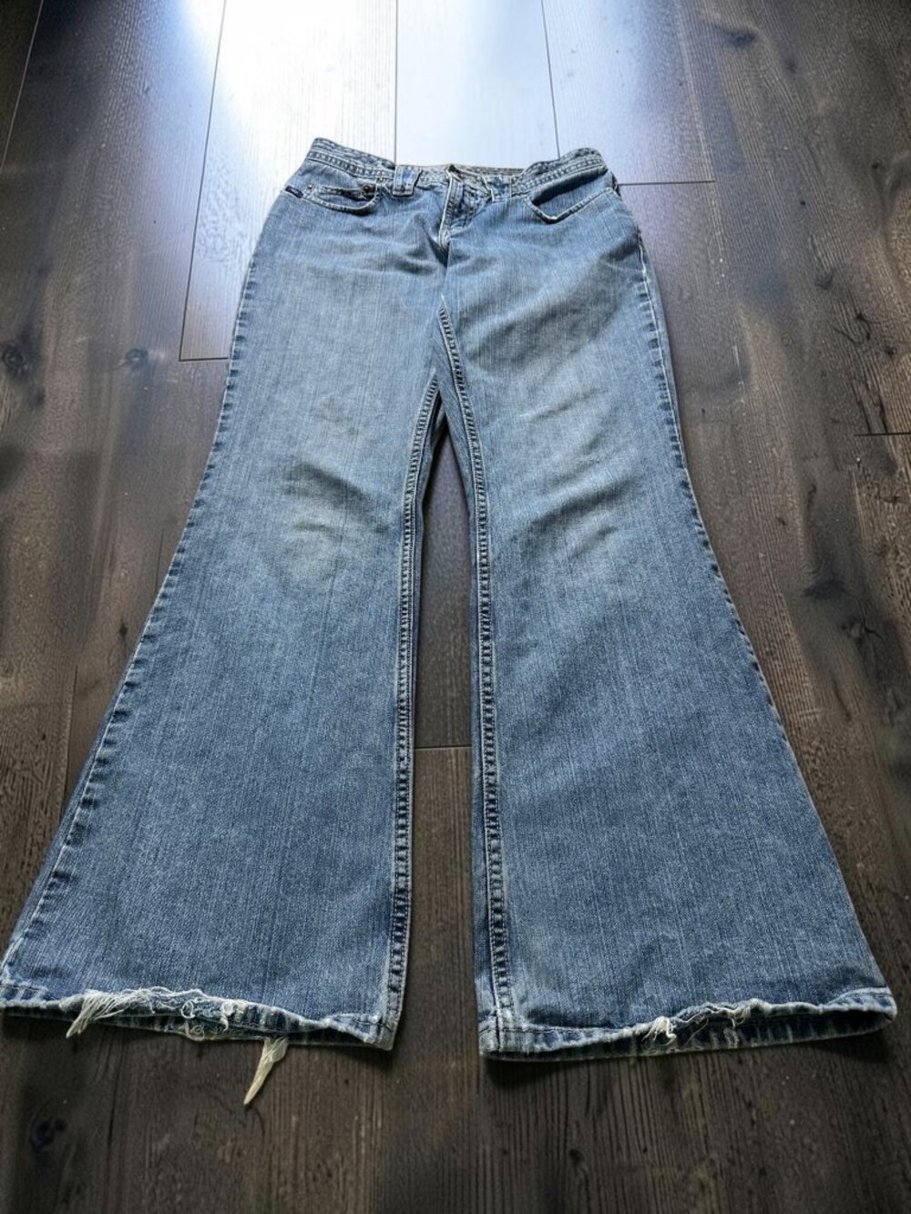 Cruel Girl Jeans Womens 9 Long Blue Flare Y2K Western Boho Denim